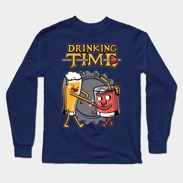 Drinking Time v2 Long Sleeve T-Shirt by Olipop